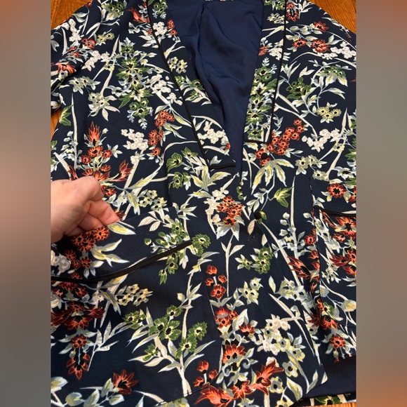 Zara TRF Floral Faux Fur Cuff Blazer - Picture 7 of 15